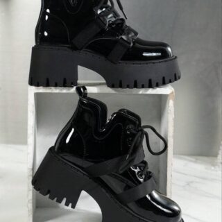High-Platform Lug Sole Ankle Boots